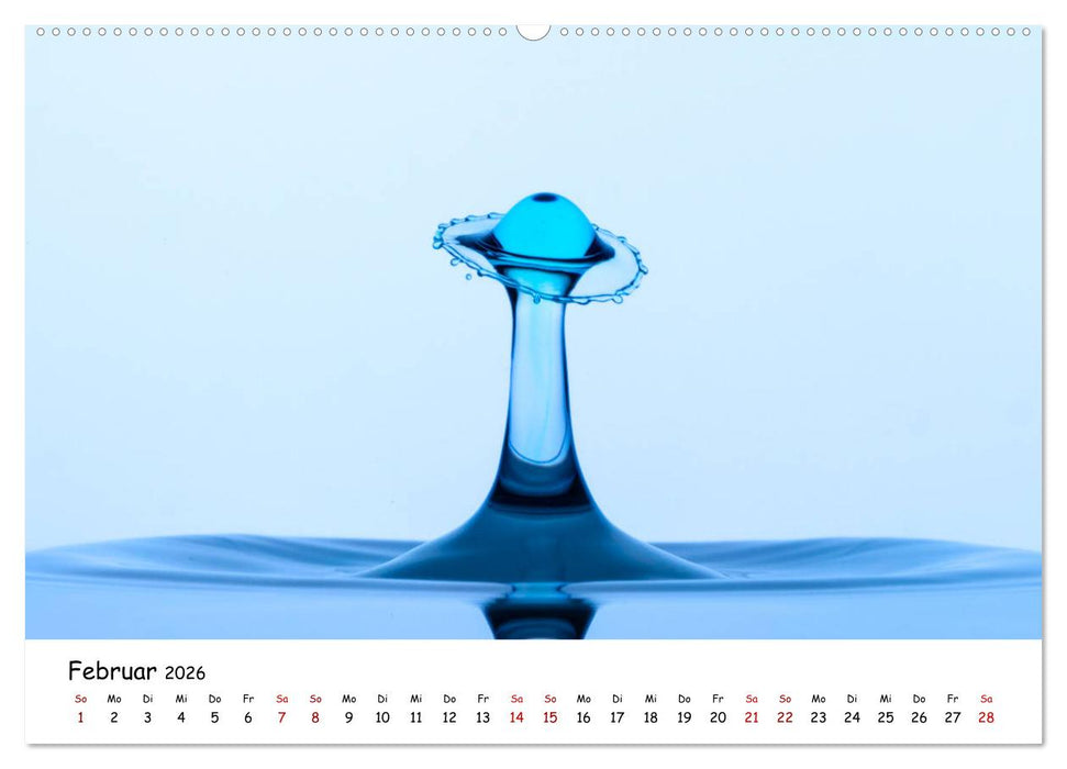 Wassertropfen - Kunstwerke der Natur (CALVENDO Wandkalender 2026)