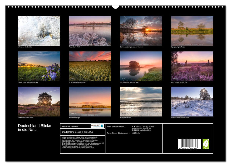 Deutschland Blicke in die Natur (CALVENDO Premium Wandkalender 2026)