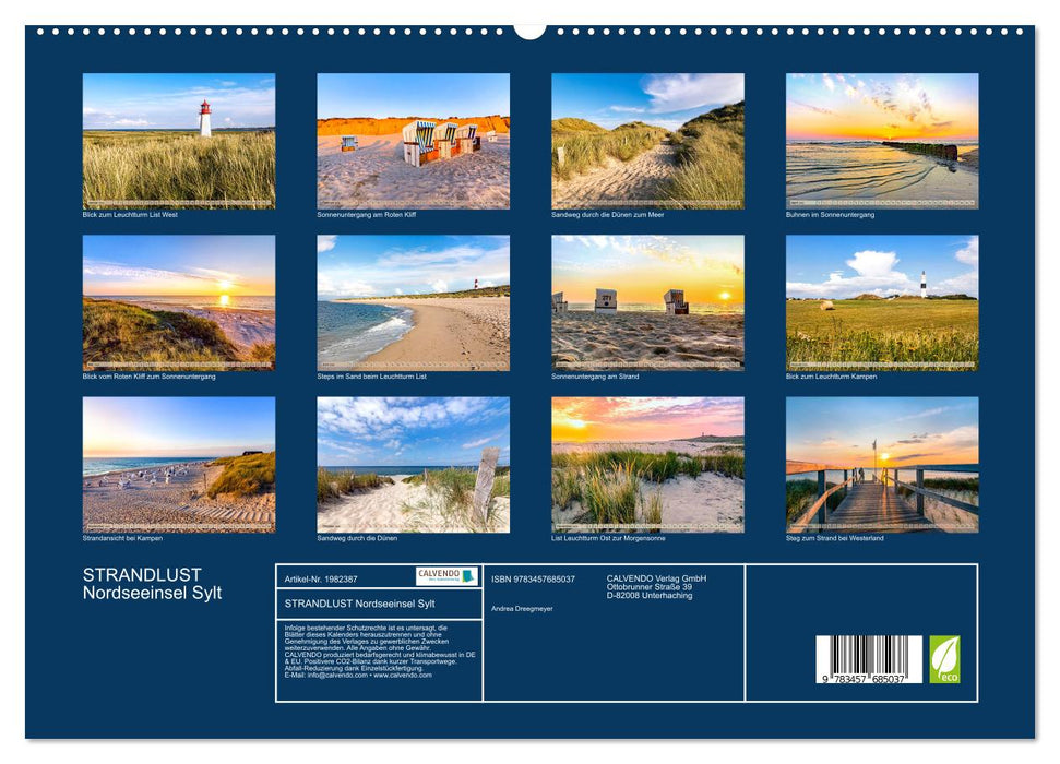 STRANDLUST Nordseeinsel Sylt (CALVENDO Premium Wandkalender 2026)