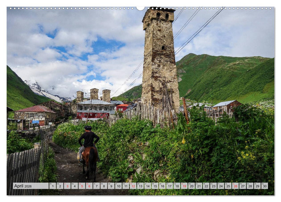 Swanetien - Georgiens Bergwelt im Großen Kaukasus (CALVENDO Premium Wandkalender 2026)