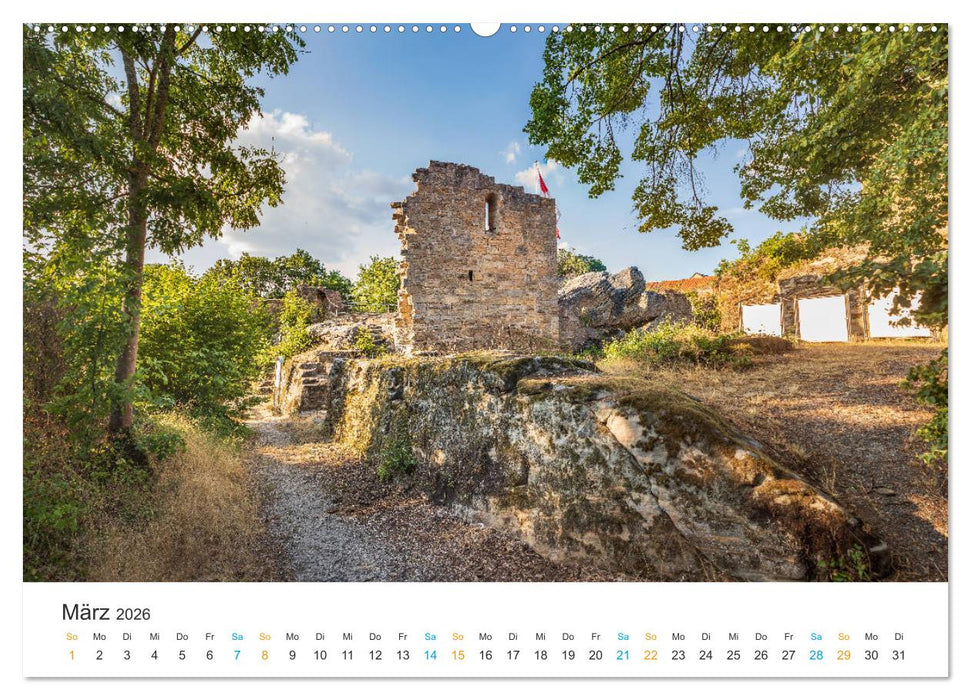 Haßberge - Burgen und Burgruinen (CALVENDO Premium Wandkalender 2026)