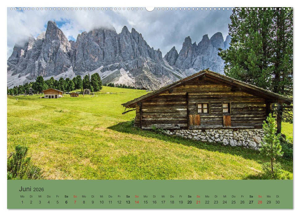 Dolomiten - Bezaubernde Giganten (CALVENDO Premium Wandkalender 2026)
