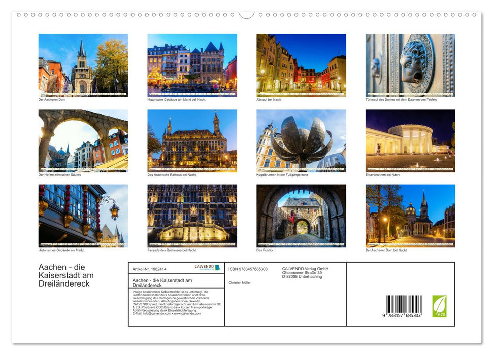 Aachen - die Kaiserstadt am Dreiländereck (CALVENDO Premium Wandkalender 2026)