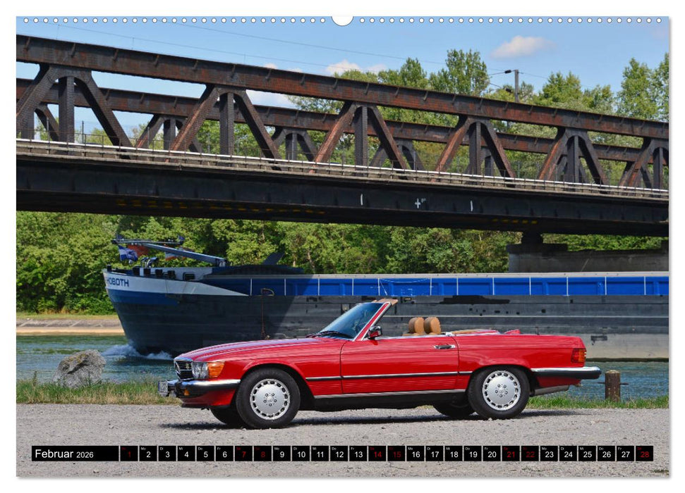 Ein Stern für Amerika - Mercedes Benz 560 SL (CALVENDO Premium Wandkalender 2026)