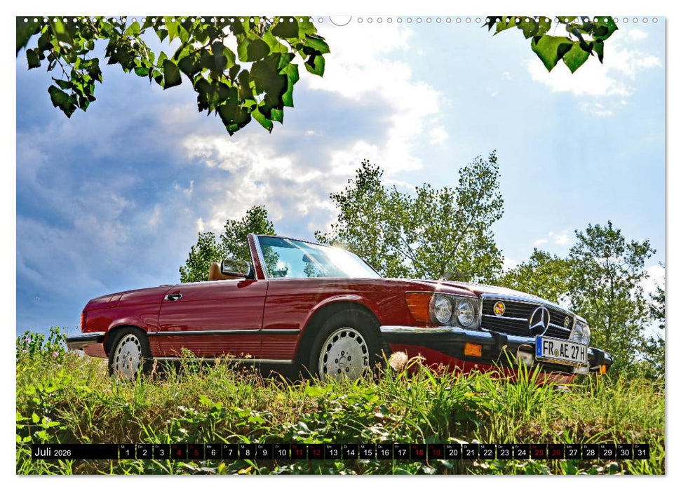 Ein Stern für Amerika - Mercedes Benz 560 SL (CALVENDO Premium Wandkalender 2026)