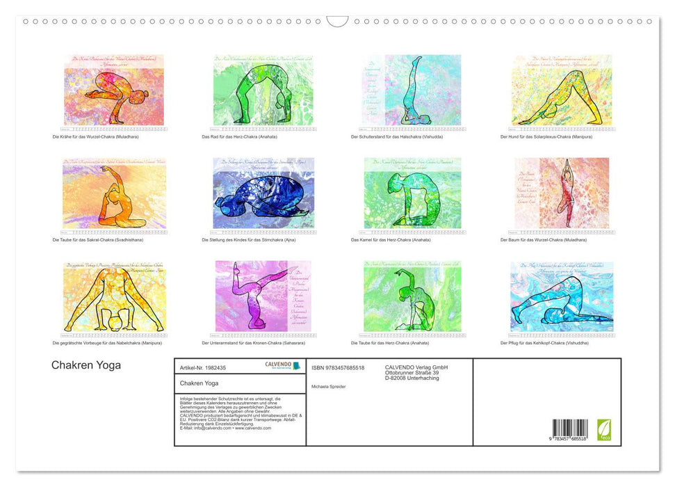 Chakren Yoga (CALVENDO Wandkalender 2026)