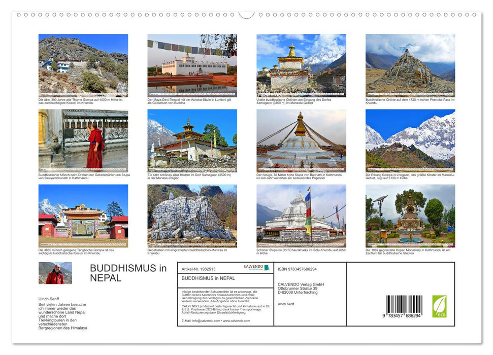 BUDDHISMUS in NEPAL (CALVENDO Premium Wandkalender 2026)