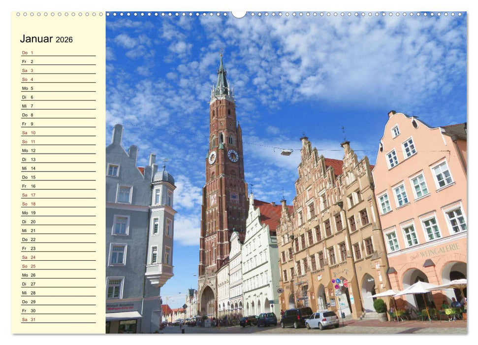 Landshut erleben (CALVENDO Premium Wandkalender 2026)