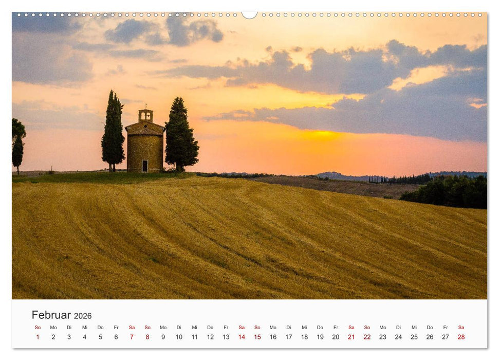 Toskana - idyllische Landschaft (CALVENDO Premium Wandkalender 2026)