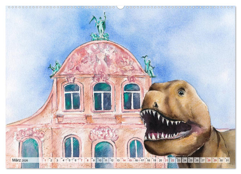 Frankfurt in Aquarell (CALVENDO Premium Wandkalender 2026)