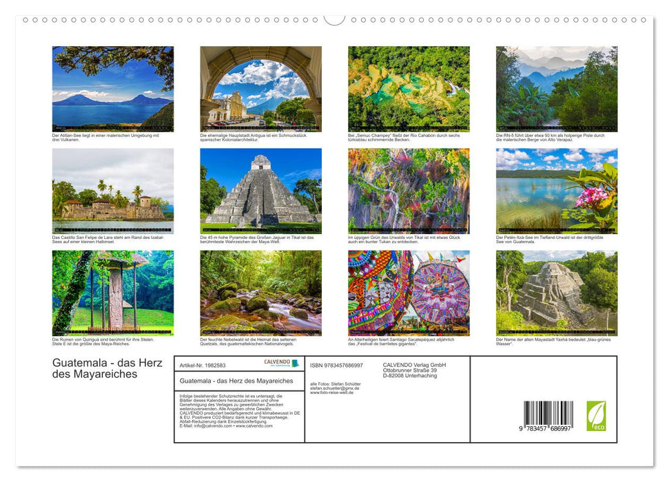 Guatemala - das Herz des Mayareiches (CALVENDO Premium Wandkalender 2026)