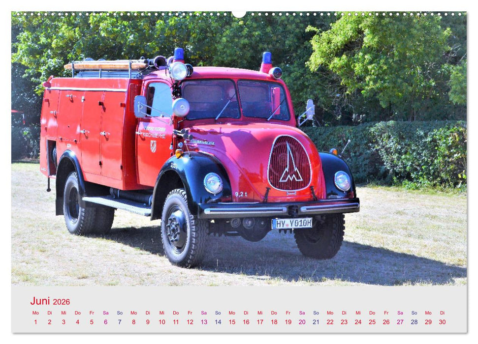 Oldtimer-FEUERWEHR (CALVENDO Premium Wandkalender 2026)