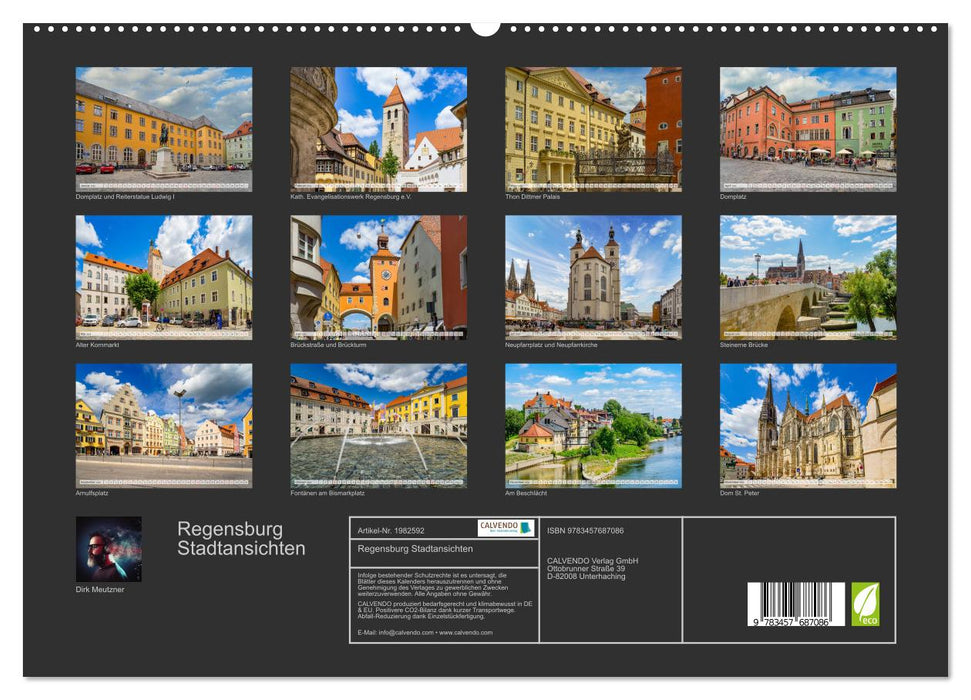 Regensburg Stadtansichten (CALVENDO Premium Wandkalender 2026)