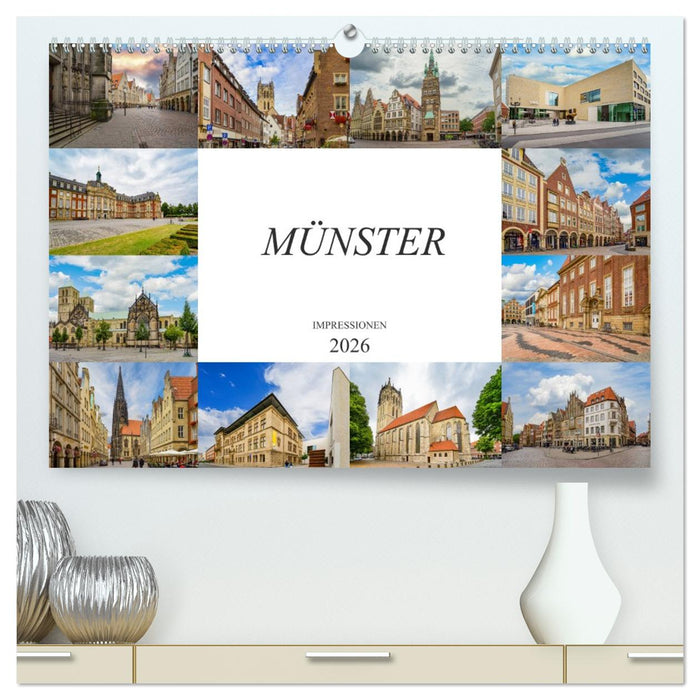 Münster Impressionen (CALVENDO Premium Wandkalender 2026)