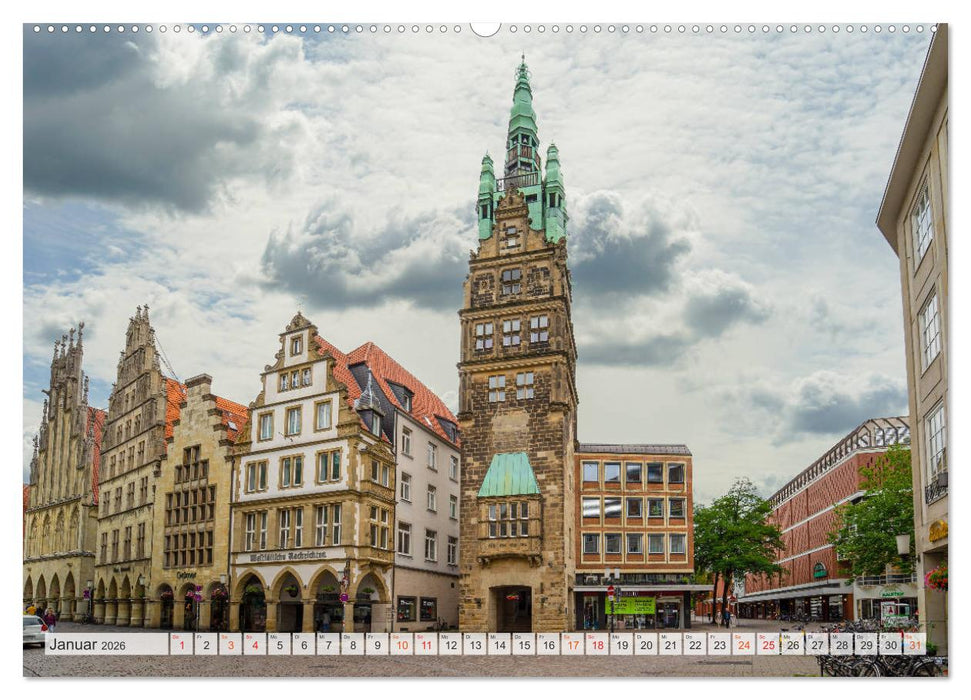 Münster Impressionen (CALVENDO Premium Wandkalender 2026)