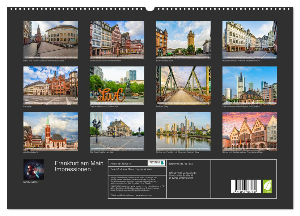 Frankfurt am Main Impressionen (CALVENDO Premium Wandkalender 2026)