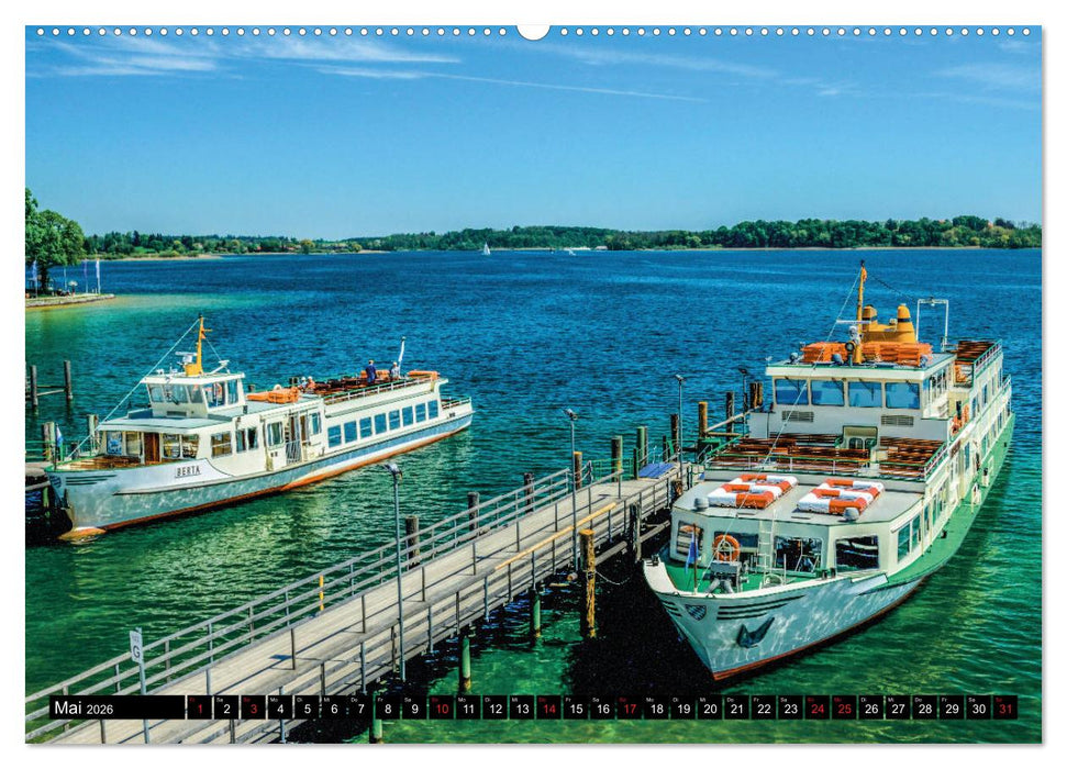 Bayerische Märchen-Seen (CALVENDO Premium Wandkalender 2026)