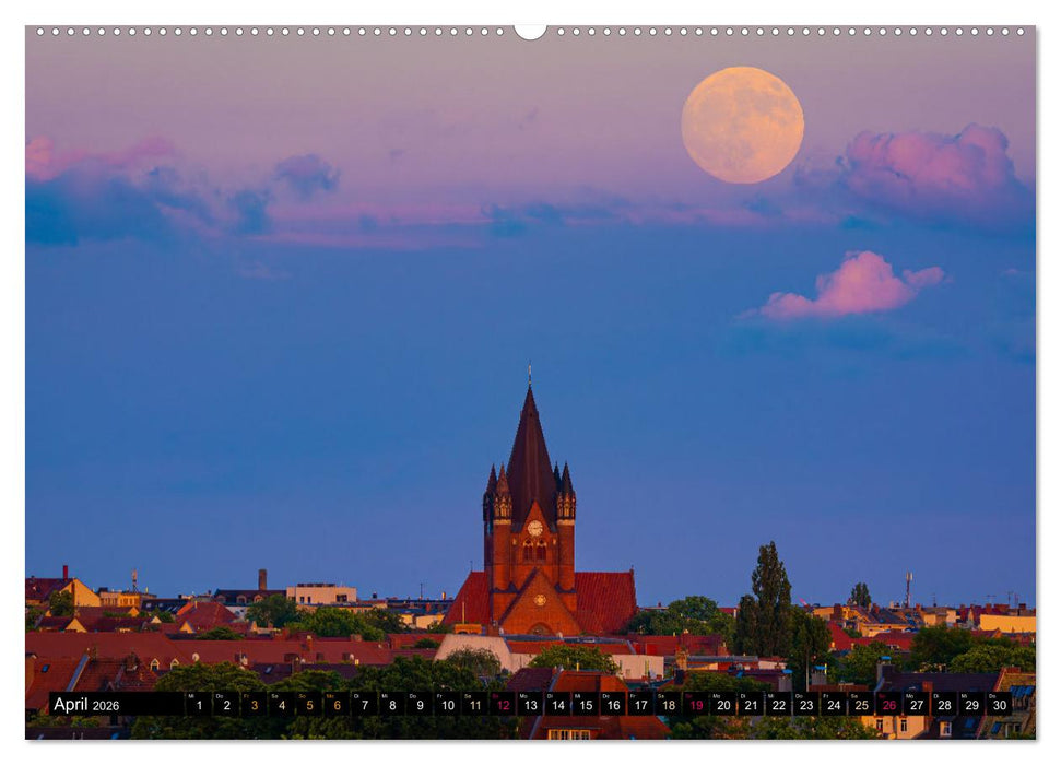 Halle-Luna - Mondsüchtig in Halle-Saale (CALVENDO Premium Wandkalender 2026)