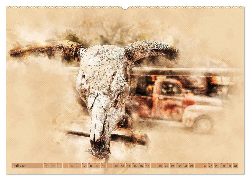 Route 66 - 2451 Meilen Nostalgie (CALVENDO Premium Wandkalender 2026)