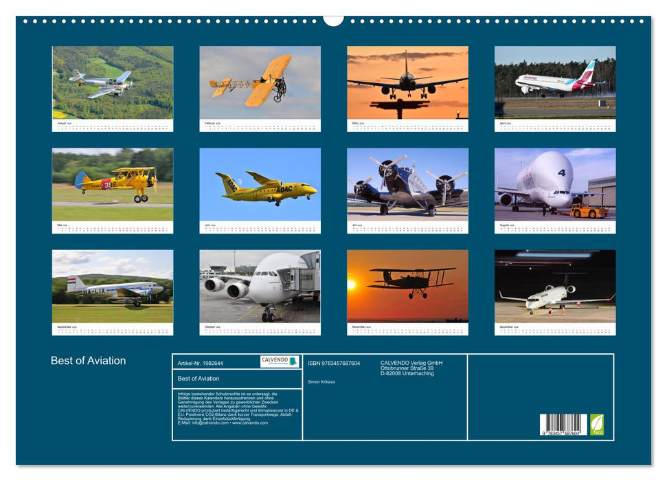 Best of Aviation (CALVENDO Wandkalender 2026)