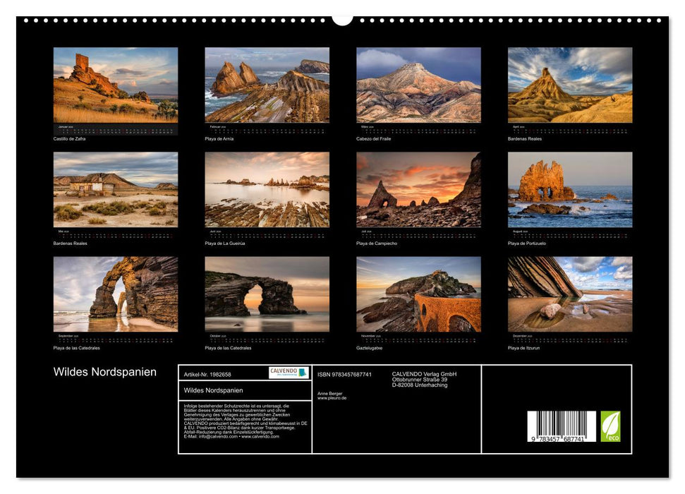 Wildes Nordspanien (CALVENDO Premium Wandkalender 2026)