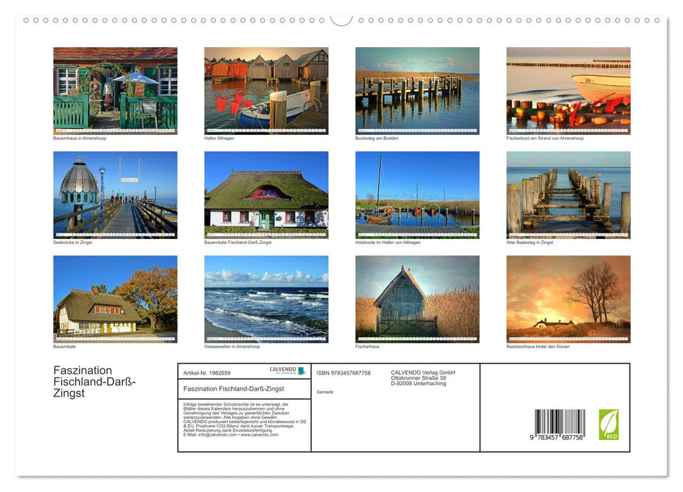Faszination Fischland-Darß-Zingst (CALVENDO Premium Wandkalender 2026)
