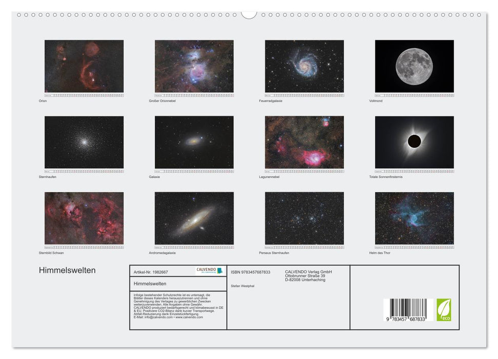 Himmelswelten (CALVENDO Premium Wandkalender 2026)