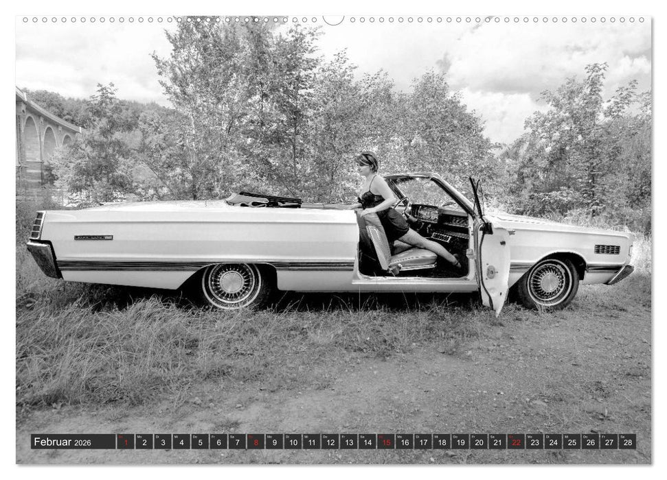 13 Models & US-Cars (CALVENDO Premium Wandkalender 2026)