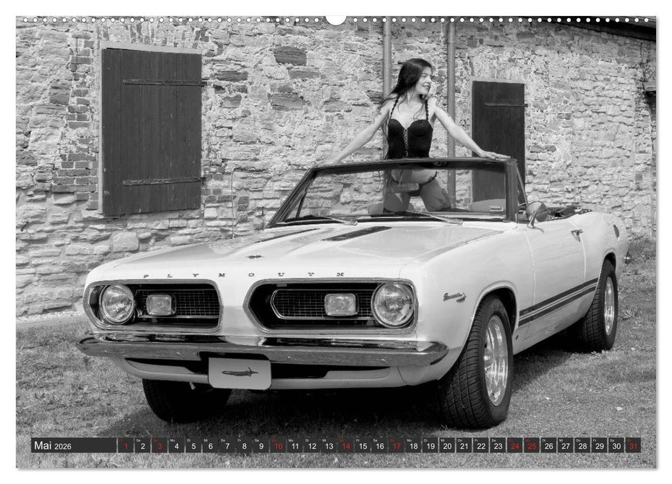 13 Models & US-Cars (CALVENDO Premium Wandkalender 2026)