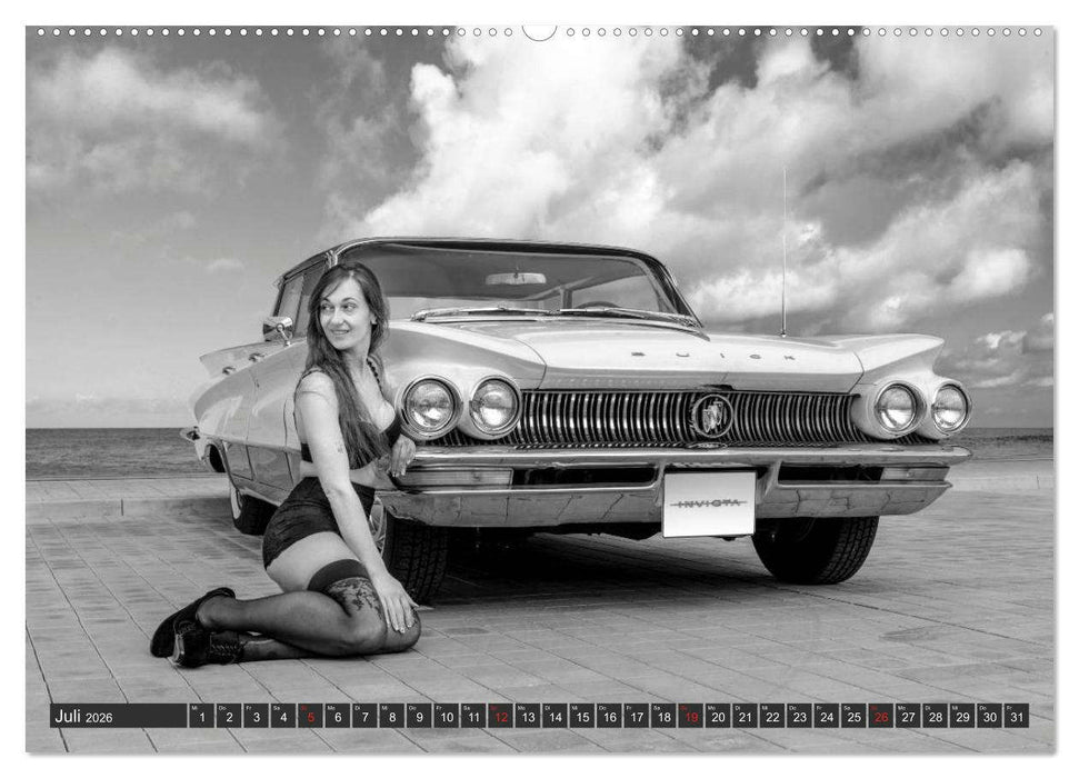 13 Models & US-Cars (CALVENDO Premium Wandkalender 2026)