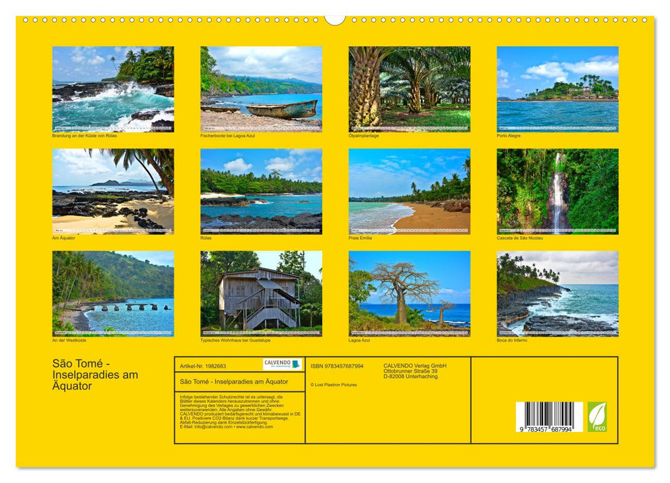 São Tomé - Inselparadies am Äquator (CALVENDO Premium Wandkalender 2026)