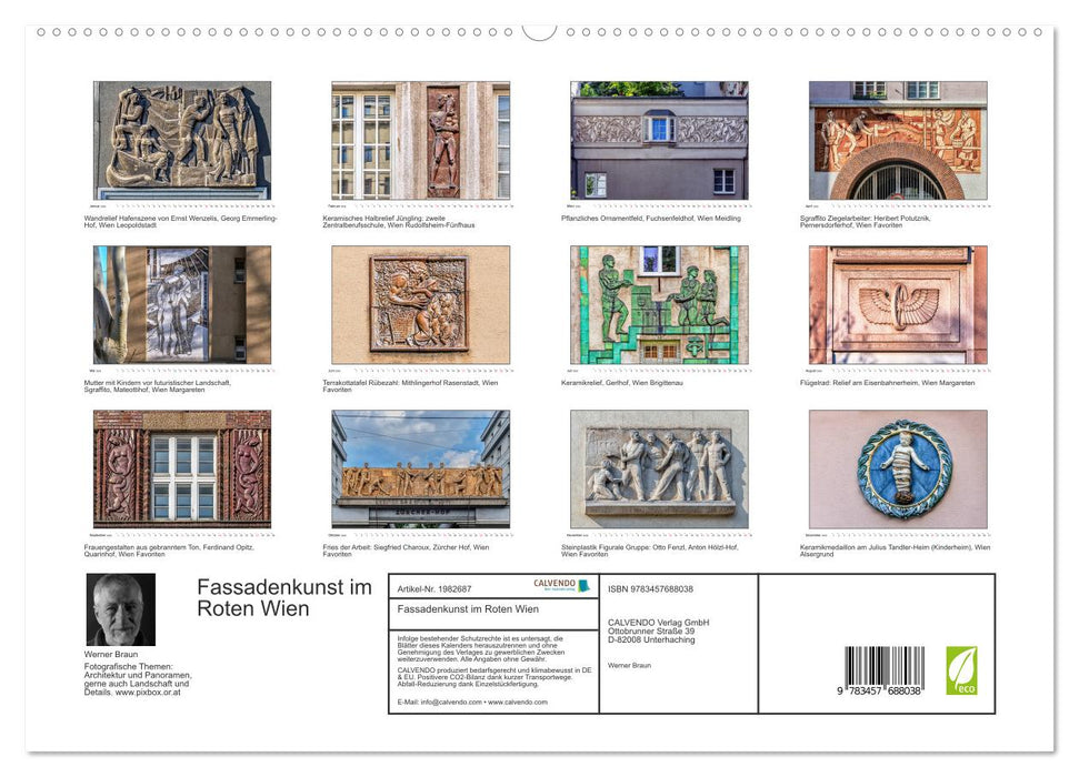 Fassadenkunst im Roten Wien (CALVENDO Premium Wandkalender 2026)