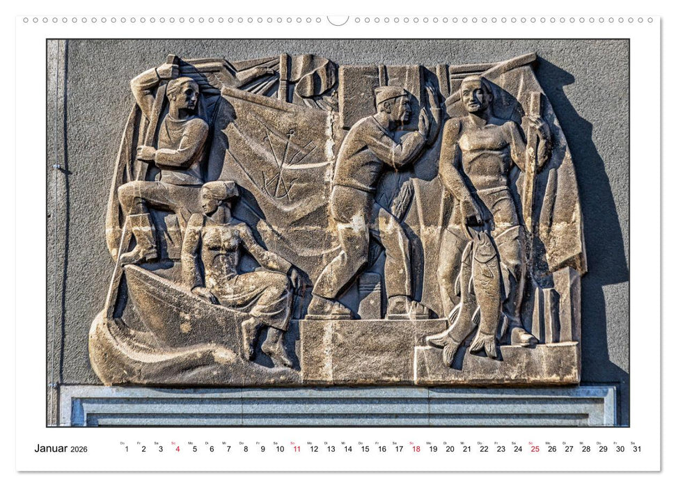 Fassadenkunst im Roten Wien (CALVENDO Premium Wandkalender 2026)