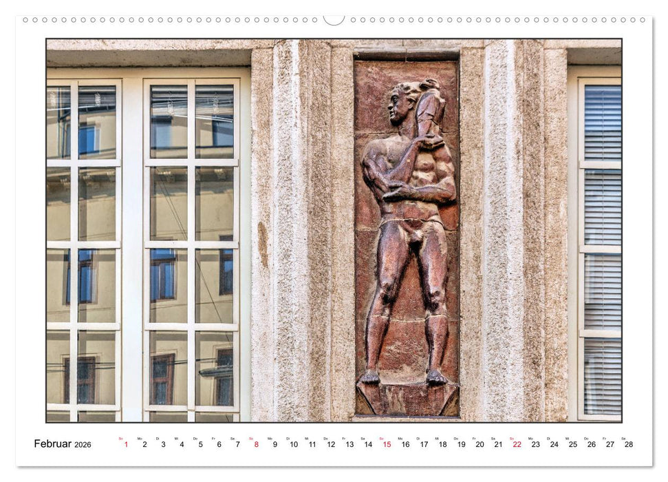 Fassadenkunst im Roten Wien (CALVENDO Premium Wandkalender 2026)