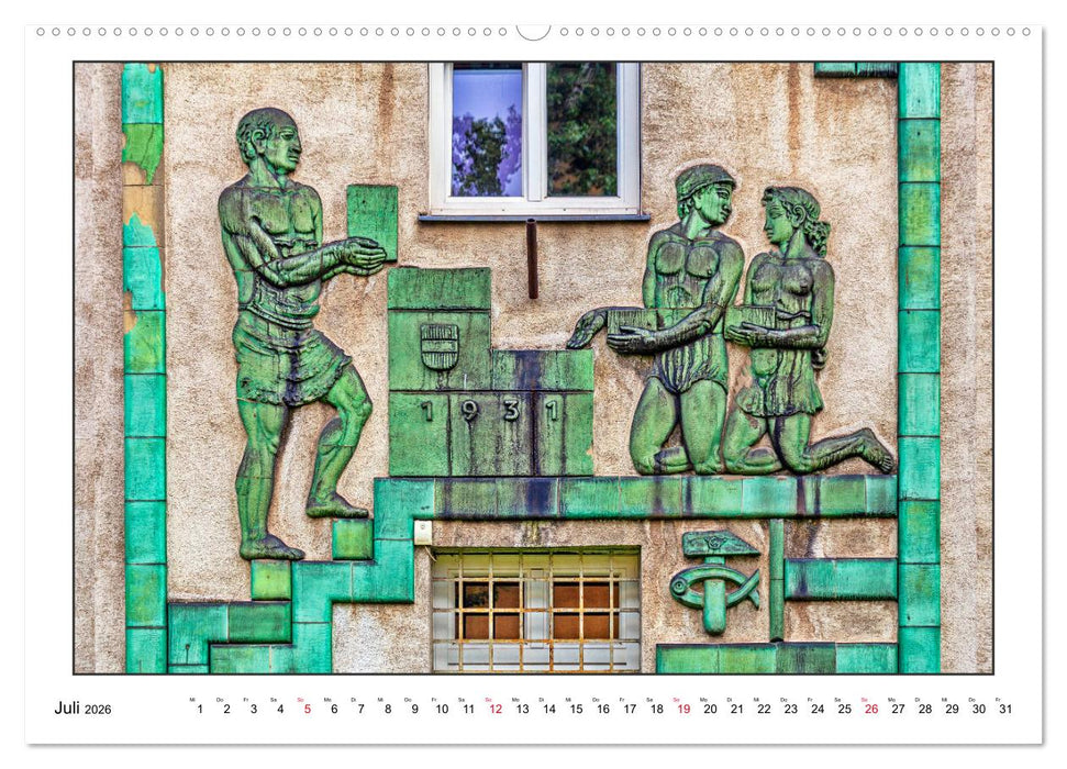 Fassadenkunst im Roten Wien (CALVENDO Premium Wandkalender 2026)