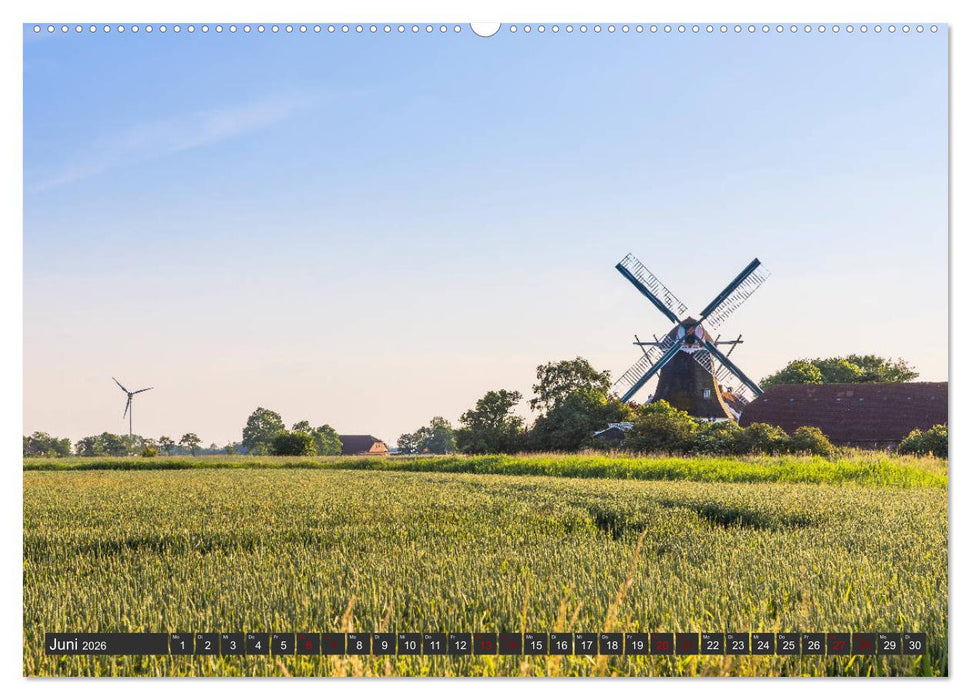 Faszination Windmühlen - Entlang der Ostfriesischen Mühlenstraße (CALVENDO Premium Wandkalender 2026)