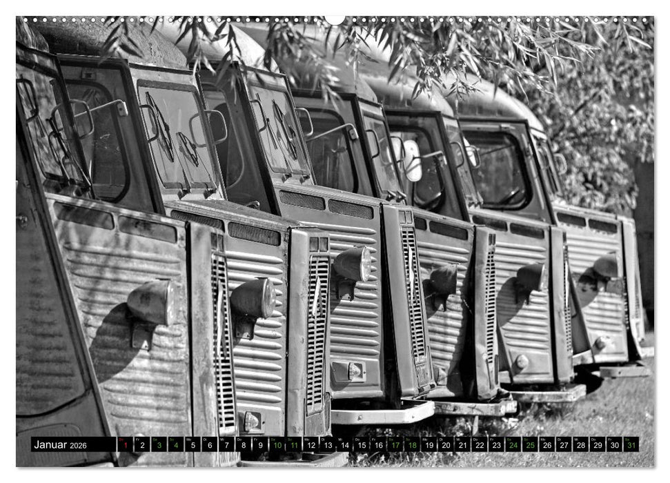 Citroën HY eine Legende in Schwarzweiß (CALVENDO Premium Wandkalender 2026)