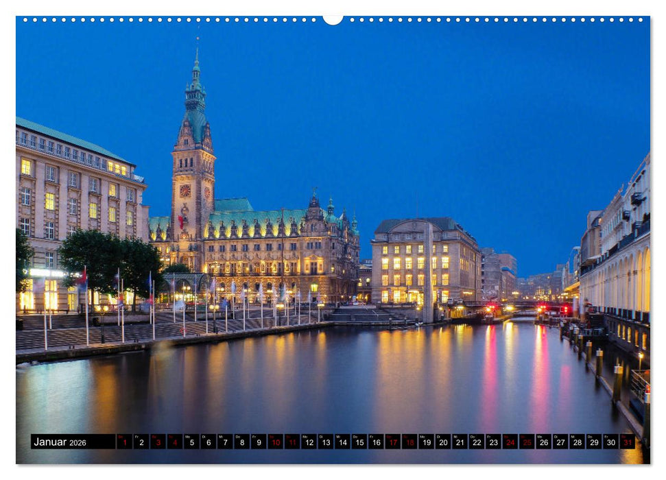 Hamburger Highlights (CALVENDO Premium Wandkalender 2026)