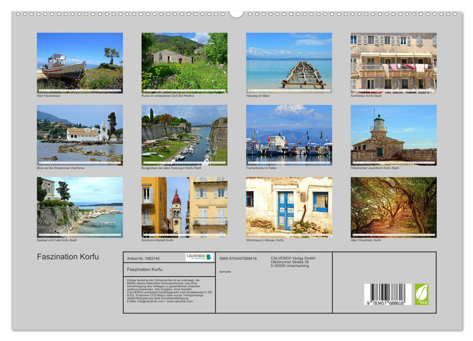Faszination Korfu (CALVENDO Premium Wandkalender 2026)