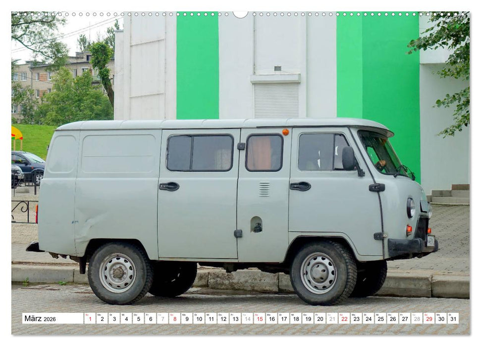 Auto-Legende UAZ-452 - Russlands Brotlaib auf Rädern (CALVENDO Premium Wandkalender 2026)