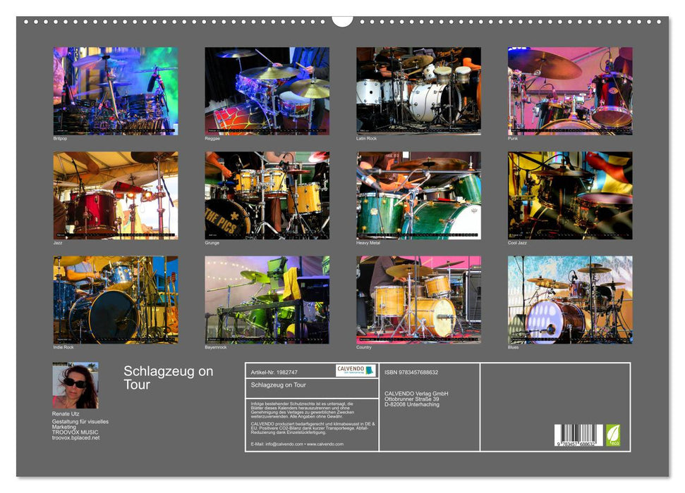 Schlagzeug on Tour (CALVENDO Wandkalender 2026)