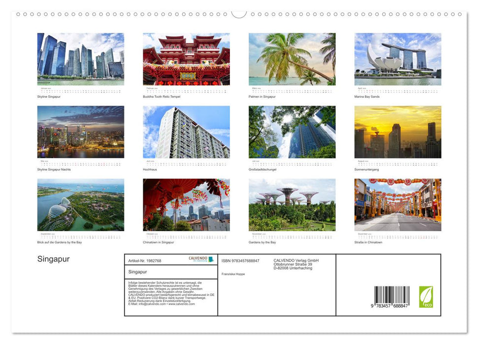 Singapur (CALVENDO Premium Wandkalender 2026)