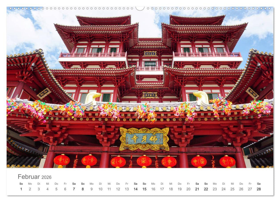 Singapur (CALVENDO Premium Wandkalender 2026)