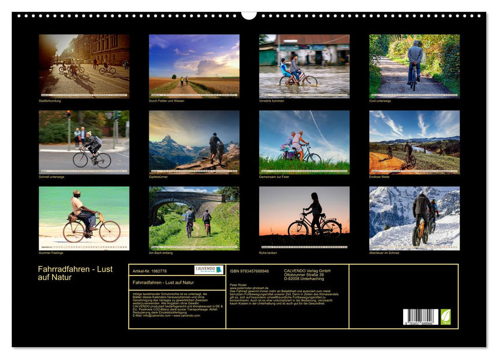 Fahrradfahren - Lust auf Natur (CALVENDO Wandkalender 2026)