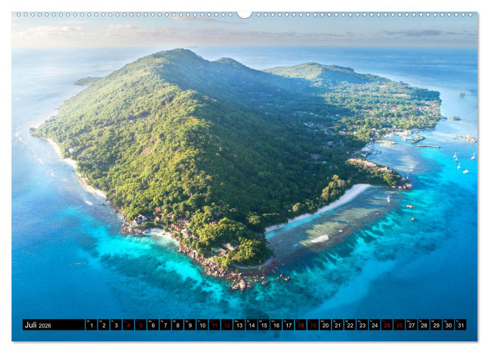 Seychellen Inselblicke (CALVENDO Premium Wandkalender 2026)