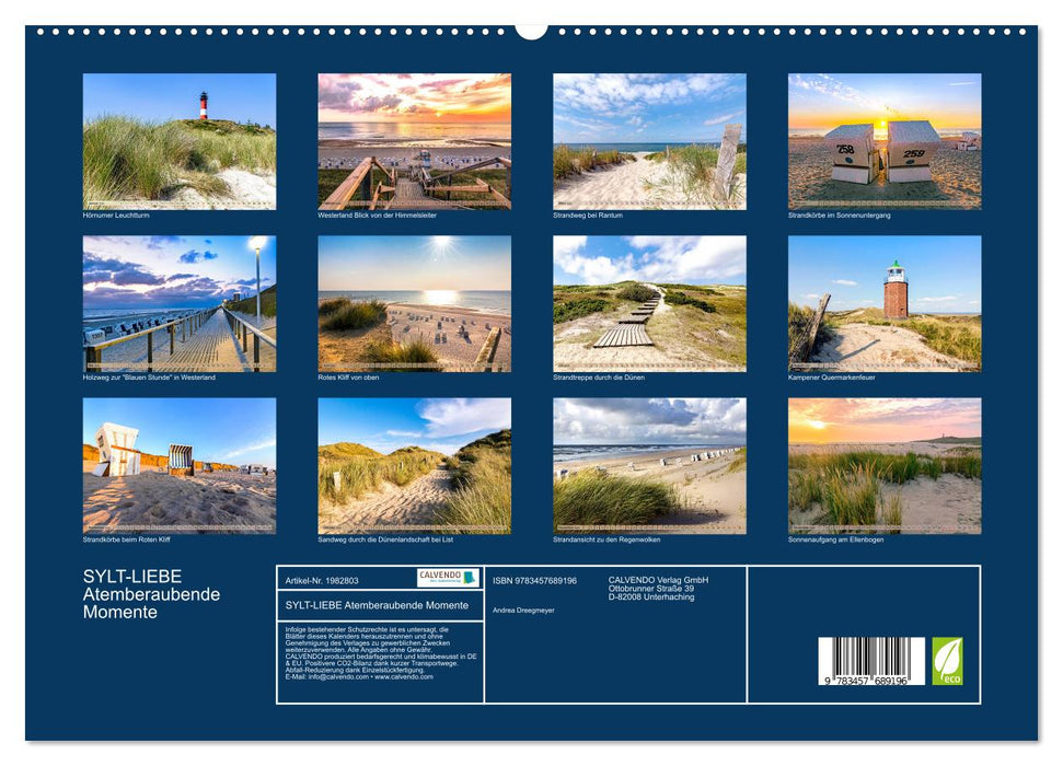 SYLT-LIEBE Atemberaubende Momente (CALVENDO Premium Wandkalender 2026)