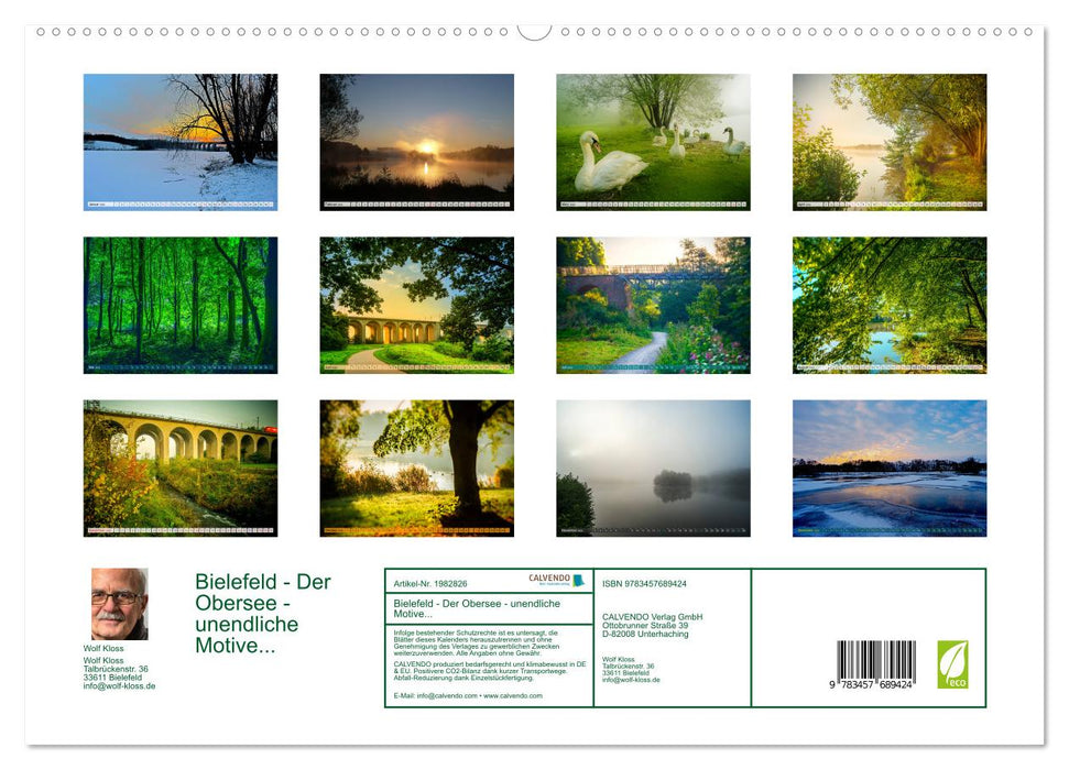 Bielefeld - Der Obersee - unendliche Motive... (CALVENDO Premium Wandkalender 2026)