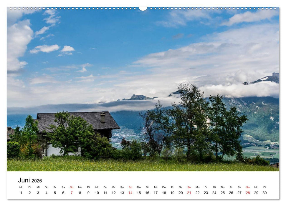 Gesichter der Schweiz - Walliser Weiden (CALVENDO Premium Wandkalender 2026)