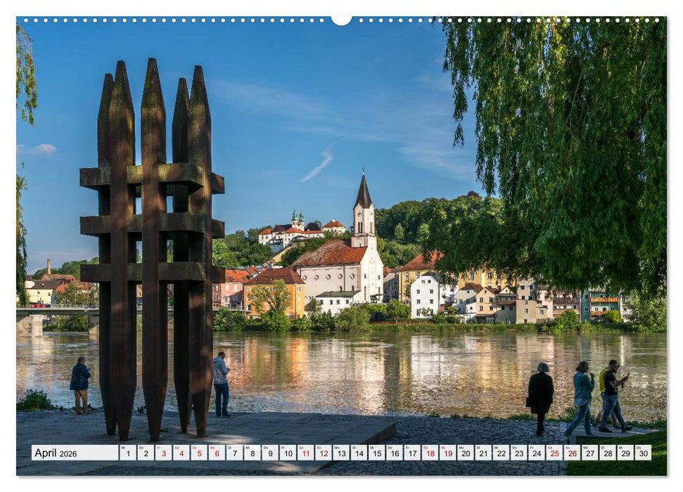 Drei Flüsse Stadt Passau (CALVENDO Premium Wandkalender 2026)