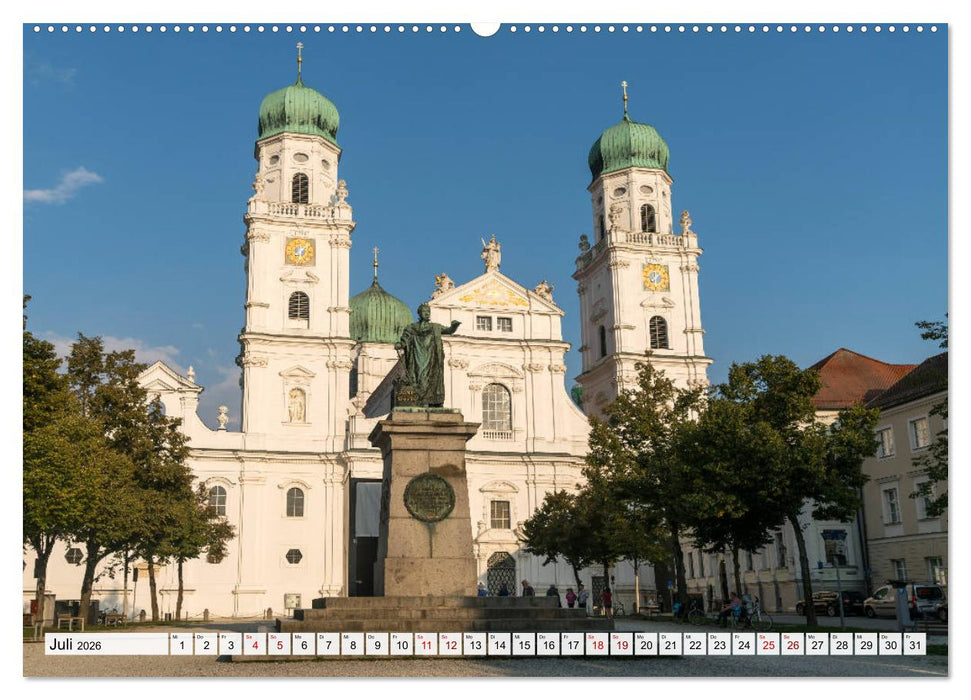 Drei Flüsse Stadt Passau (CALVENDO Premium Wandkalender 2026)
